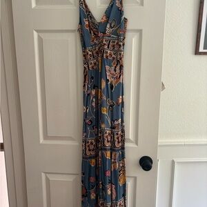 Floral Maxi Dress in Blue